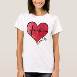 Verpleegstersleven - Waterverf Hart T-shirt