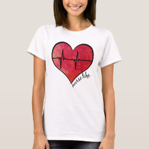 Verpleegstersleven - Waterverf Hart T-shirt
