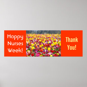 Verpleegstersweek Bedankt poster Banner Tulpen Ver
