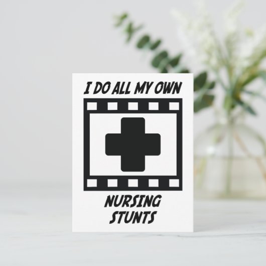 Verpleegstunts Briefkaart (Staand voorkant)