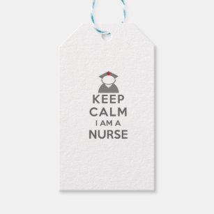 Verpleegsymbool kalm houden Ik ben verpleegster Cadeaulabel