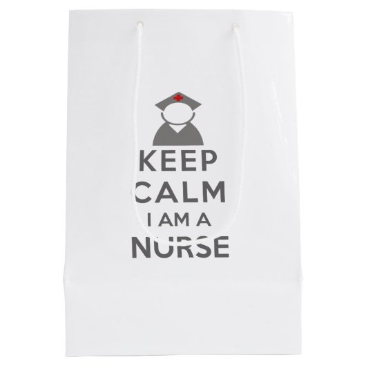 Verpleegsymbool kalm houden Ik ben verpleegster Medium Cadeauzakje (Achterkant)