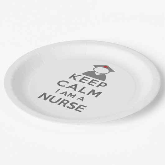 Verpleegsymbool kalm houden Ik ben verpleegster Papieren Bordje (Gekanteld)