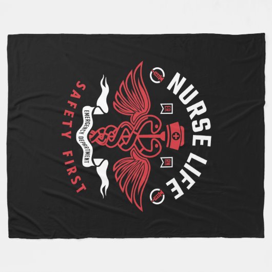 Verpleegtetijd Fleece Deken (Voorkant (Horizontaal))