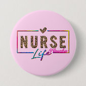 Verpleegtetijd Ronde Button 7,6 Cm (Voorkant)