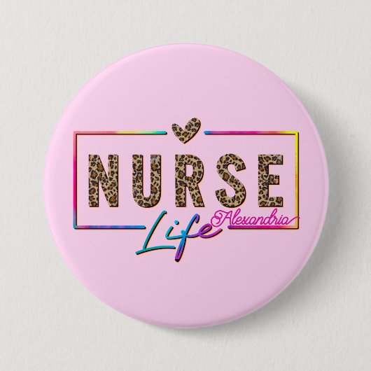 Verpleegtetijd Ronde Button 7,6 Cm (Voorkant)