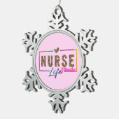 Verpleegtetijd Tin Sneeuwvlok Ornament (Rechts)