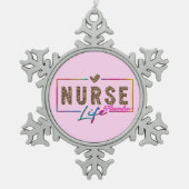 Verpleegtetijd Tin Sneeuwvlok Ornament (Voorkant)