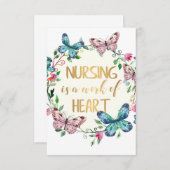 Verpleegverpleegster Hartelijk dank voor uw waarde Bedankkaart (Voorkant / Achterkant)