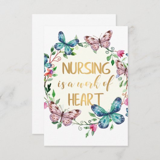 Verpleegverpleegster Hartelijk dank voor uw waarde Bedankkaart (Voorkant / Achterkant)