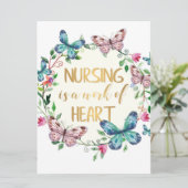 Verpleegverpleegster Hartelijk dank voor uw waarde Kaart (Staand voorkant)
