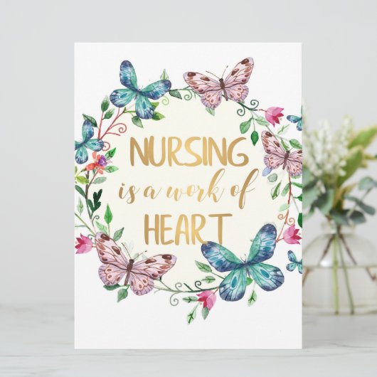 Verpleegverpleegster Hartelijk dank voor uw waarde Kaart (Staand voorkant)