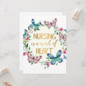 Verpleegverpleegster Hartelijk dank voor uw waarde Kaart (Voorkant / Achterkant in situ)