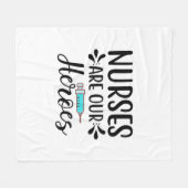 Verpleegverpleegsters zijn onze helden fleece deken (Voorkant (Horizontaal))