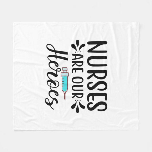 Verpleegverpleegsters zijn onze helden fleece deken (Voorkant (Horizontaal))