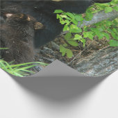 Verpleegzwart Beer en dubbele kubussen Cadeaupapier (Hoek)