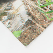 Verpleegzwart Beer en dubbele kubussen Fleece Deken (Hoek)