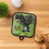 Verpleegzwart Beer en dubbele kubussen Pannenlap (Top down)