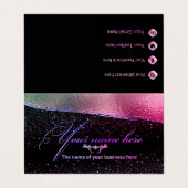 verplegada personalizada multicolor con purpurina visitekaartje (Buitenkant ongevouwen)