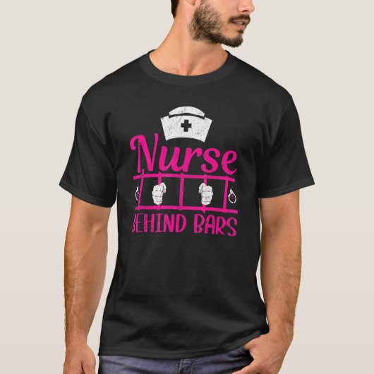 Verpleger achter bars Correcte verpleegster T-shirt (Voorkant)