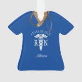 Verpleger Afstuderen Medische Uniforme Koninklijke Ornament (achterkant)