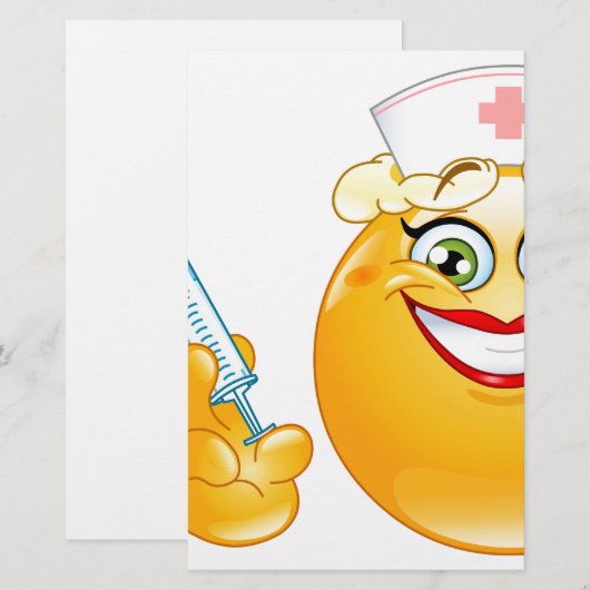 verpleger emoji briefpapier (Voorkant / Achterkant)