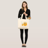 verpleger emoji grote tote bag (Voorkant (model))
