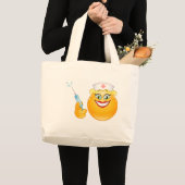 verpleger emoji grote tote bag (Voorkant (product))