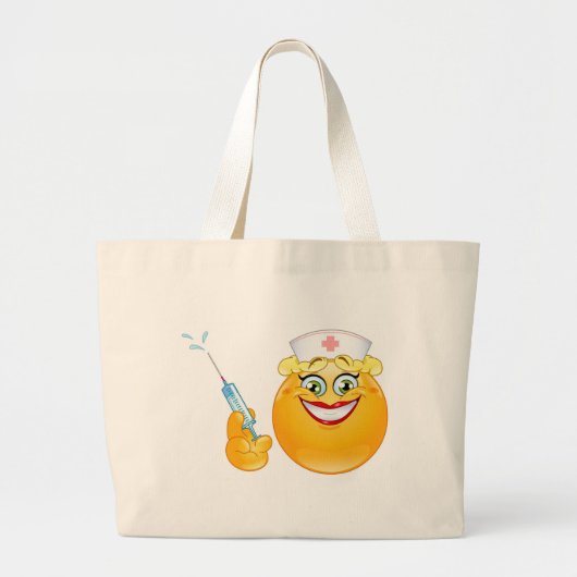 verpleger emoji grote tote bag (Voorkant)