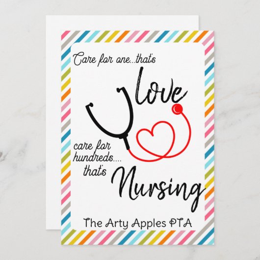 verpleger HCA-waardestijger Feestdagenkaart (Voorkant / Achterkant)