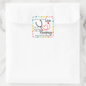 verpleger HCA-waardestijger Vierkante Sticker (Tas)