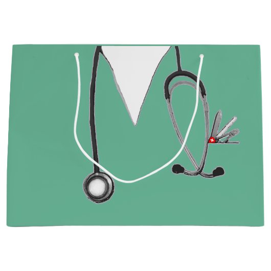 Verpleger of Doctor Gift Bag Groot Cadeauzakje (Voorkant)