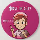 Verpleger op dienst Button (Voorkant)