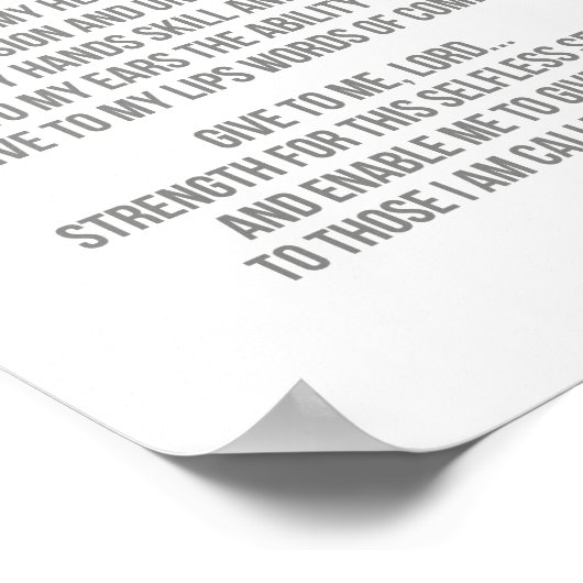 Verpleger Prayer Poster (Hoek)