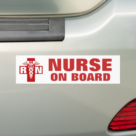 Verplegers aan boord van het RN of Initiaal Bumpersticker (Op auto)