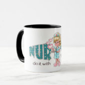 Verplegers doen het met Heart. Nurse waardetoevoeg Mok (Voorkant links)