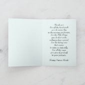 Verplegers doen het met Love. Cute Brunette Nurse Bedankkaart (Binnen)