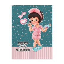 Verplegers doen het met Love. Cute Brunette Nurse