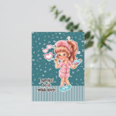 Verplegers doen het met Love. Cute Nurse Briefkaart (Staand voorkant)