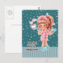 Verplegers doen het met Love. Cute Nurse Briefkaart