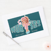 Verplegers doen het met Love. Cute Nurse Rechthoekige Sticker (Envelop)