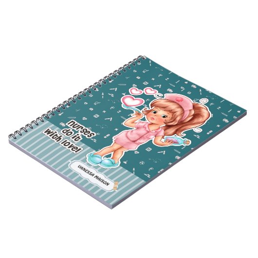 Verplegers doen het met Love. Nurse waardetoevoegi Notitieboek (Linkerzijde)