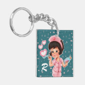 Verplegers doen het met Love. Nurse waardetoevoegi Sleutelhanger (Voorkant Links)