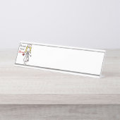 Verplegers hebben hart bureau naambordje (Voorkant)