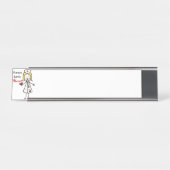 Verplegers hebben hart bureau naambordje (Voorkant)