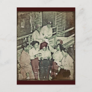 Verplegers in de Stille Oceaan die Post krijgen Briefkaart