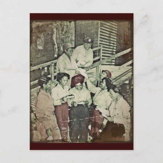 Verplegers in de Stille Oceaan die Post krijgen Briefkaart (Voorkant)
