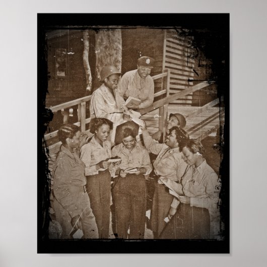 Verplegers in de Stille Oceaan die Post krijgen Poster (Voorkant)