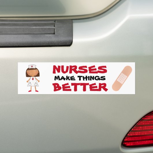 Verplegers maken dingen beter bumpersticker (Op auto)