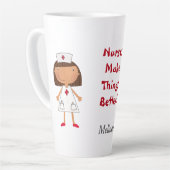 Verplegers maken dingen beter latte mok (Linkerhoek)